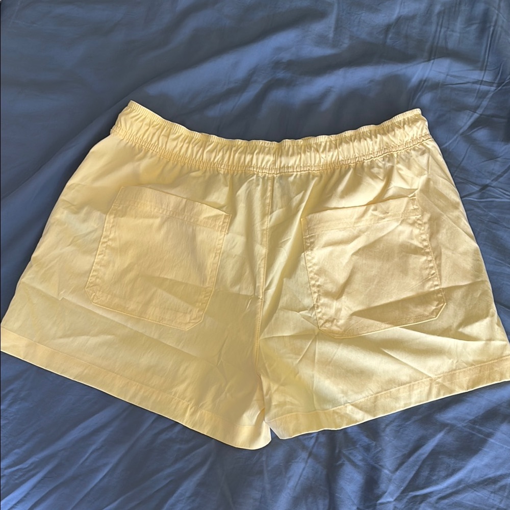 Athleta Yellow Athletic Shorts Lightweight Elastic Waist - Picture 2 of 5